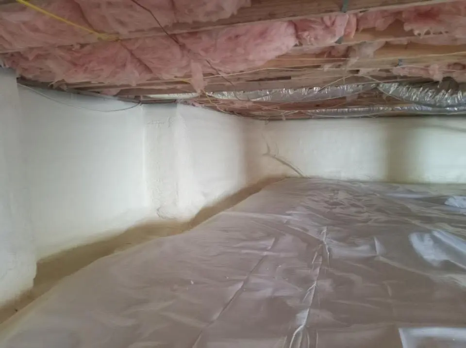 Crawl space encapsulation with closed-cell spray foam for Metal Roof Coating in Richland